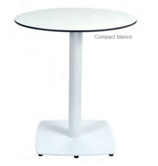 9322 Pie mesa metal blanco 01