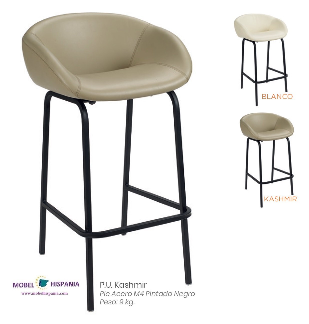 6520 taburete acero negro asiento blanco 03