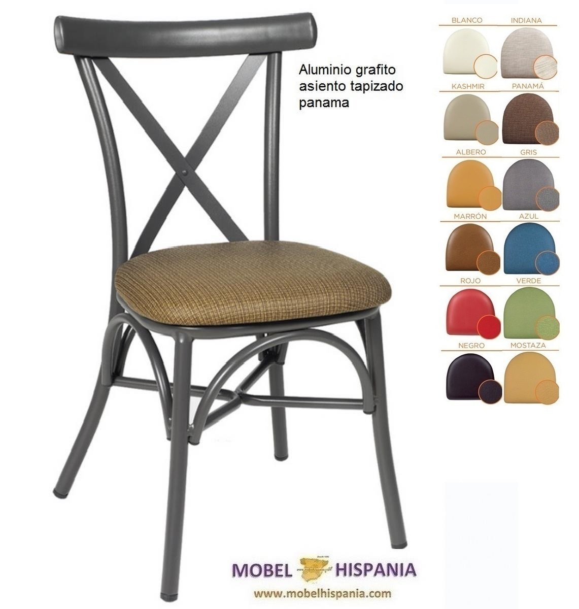 163 Silla Negro Asiento Tapizado Verde 02