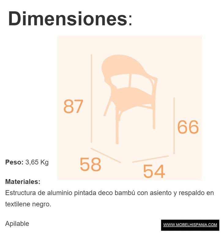 4193 Sillon bambu text negro 04