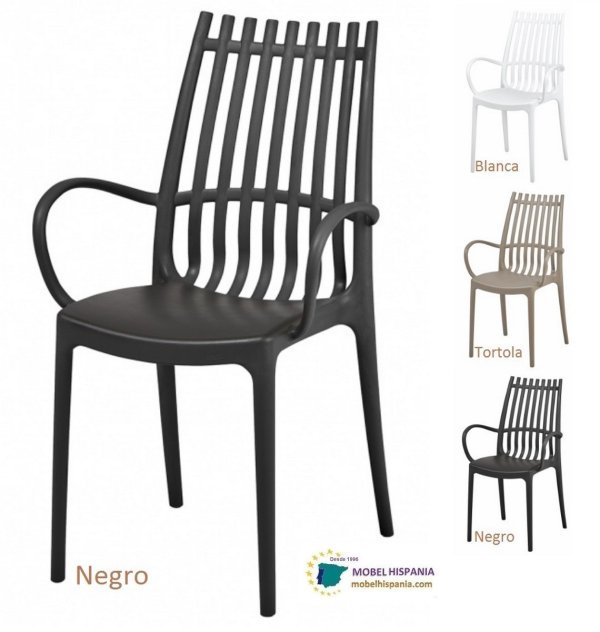 LINA silla polipropileno negro 05 3