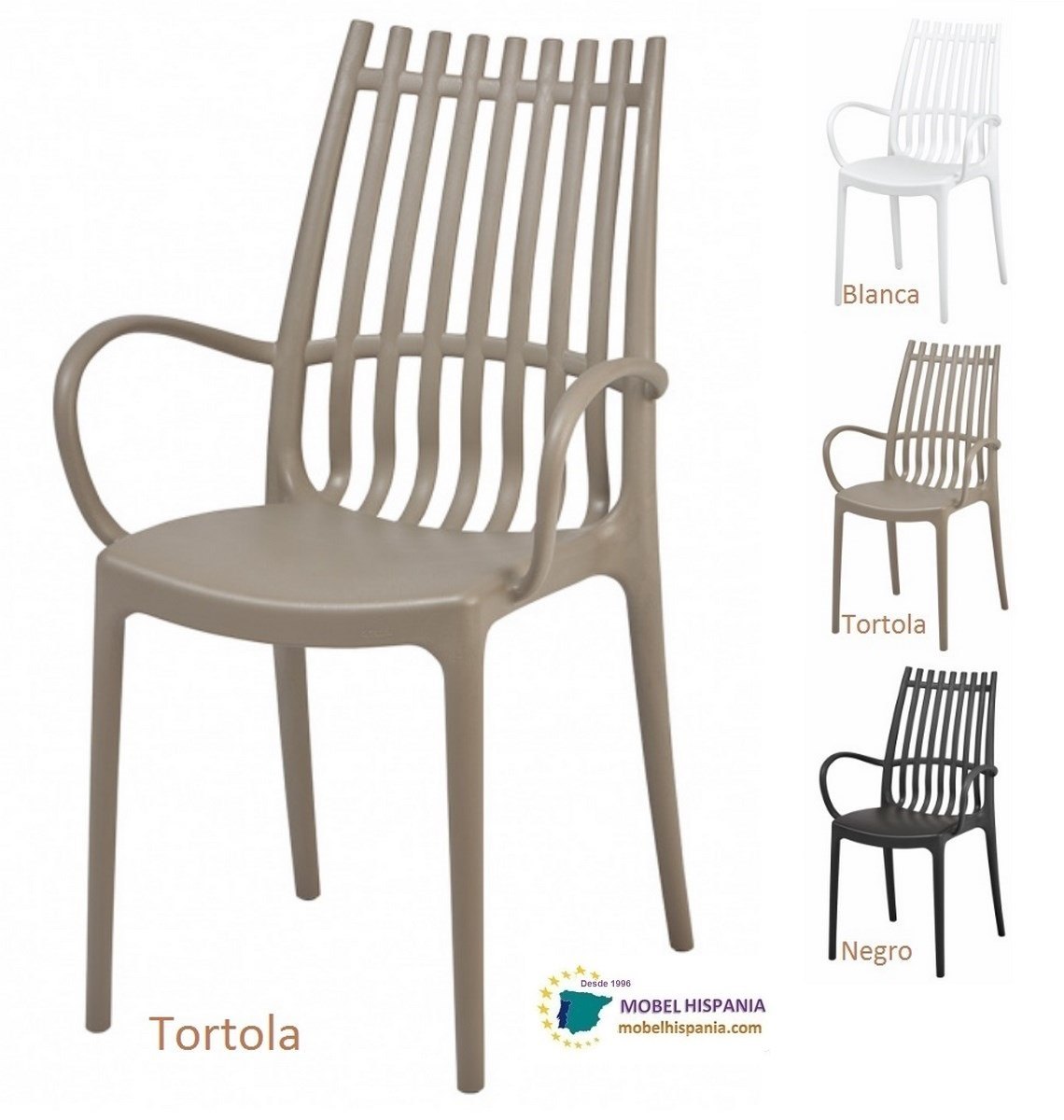 LINO Sillon polipropileno negro 01 2