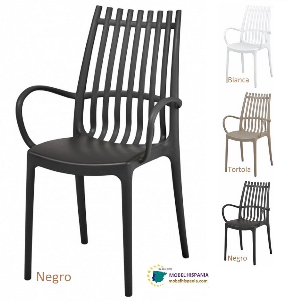 LINO Sillon polipropileno tortola 01 2