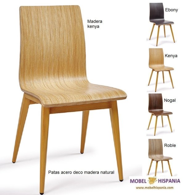 MICHIGAN silla C4 deco madera roble vintage 02