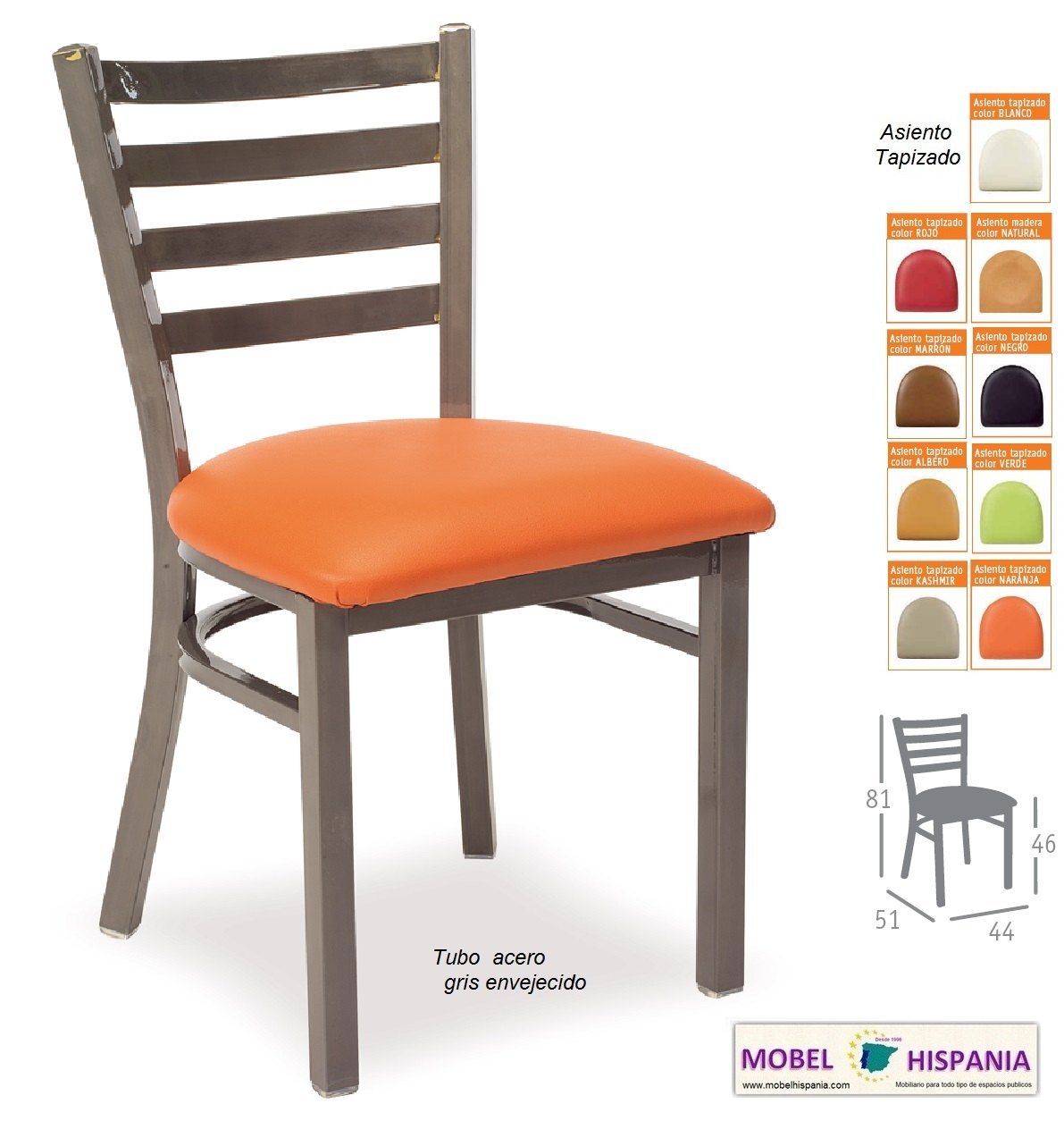 america silla gris envejecido tapizada 1