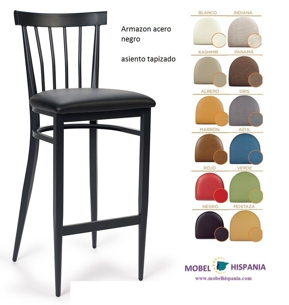 259 banqueta negro asiento Tapizado Verde 01 1