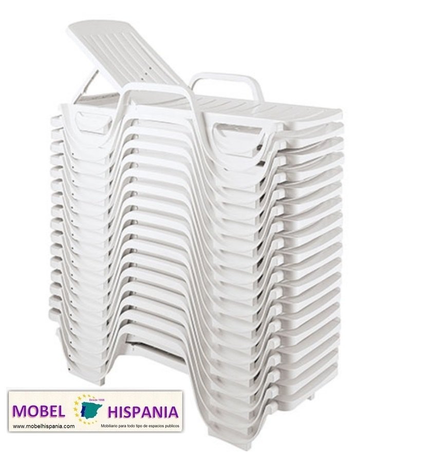 MIAMI tumbona polipropileno blanca 06