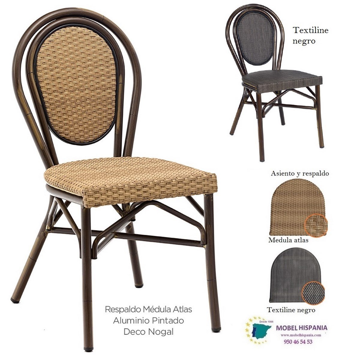 8034 silla deco nogal respaldo atlas asiento medula atlas