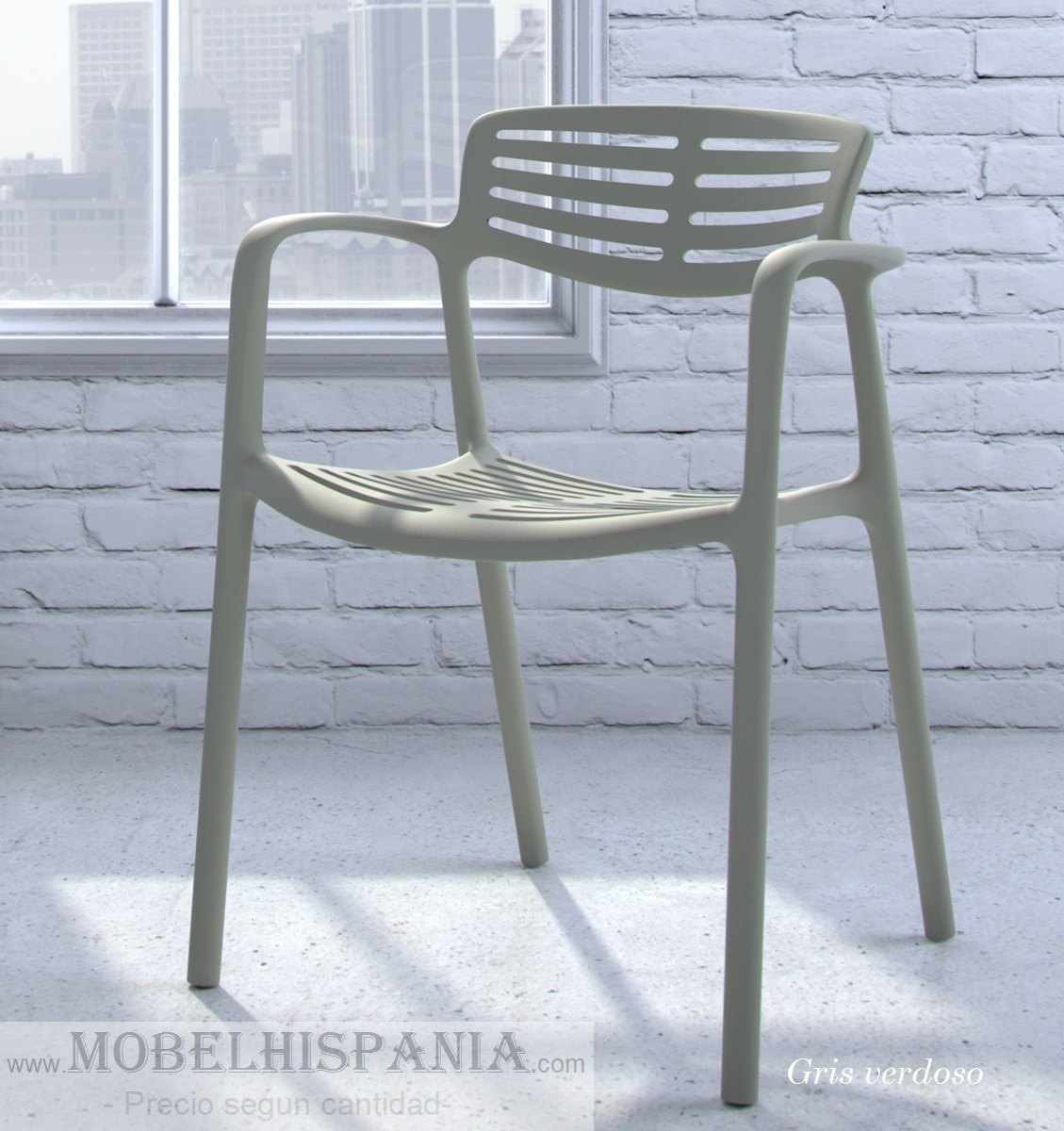 toledo aire sillon polipropileno apilable verdoso 1 06 3