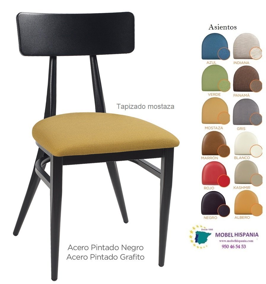 187 Silla Negro Tapizado Verde 01 1