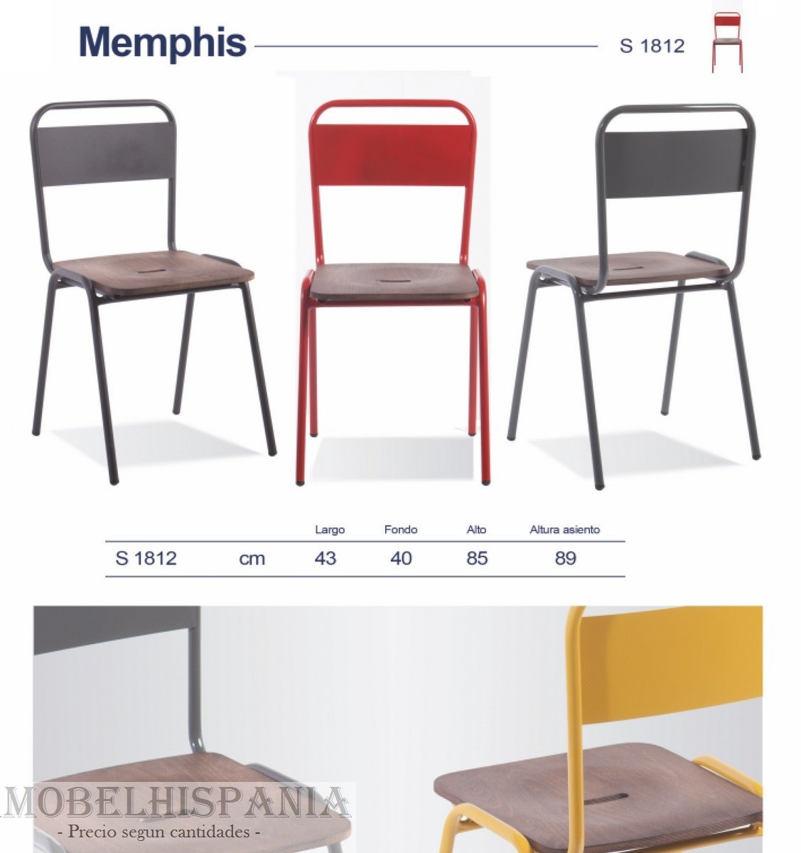 MEMPHIS 3 Silla industrial amarilla 01