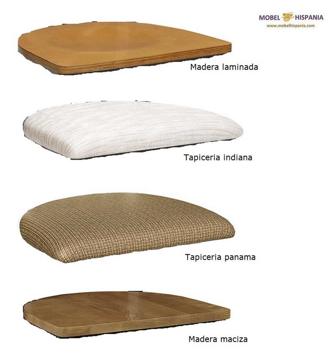 152 Silla negro asiento tapizado indiana 03 1