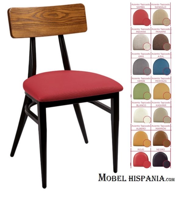 187 silla metal tapizado samba