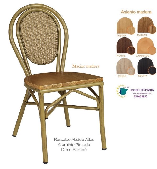 8034 silla deco bambu respaldo atlas asiento macizo