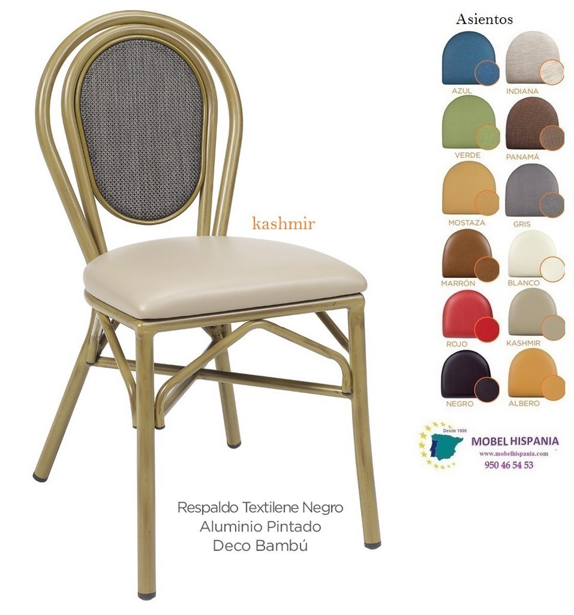 8034 silla deco bambu tapizado blanco 01