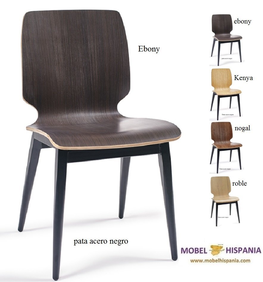 DENVER silla c4 negro carcasa nogal kenia 01 1