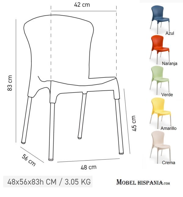LUG225 Silla polipropileno verde 1 04 2