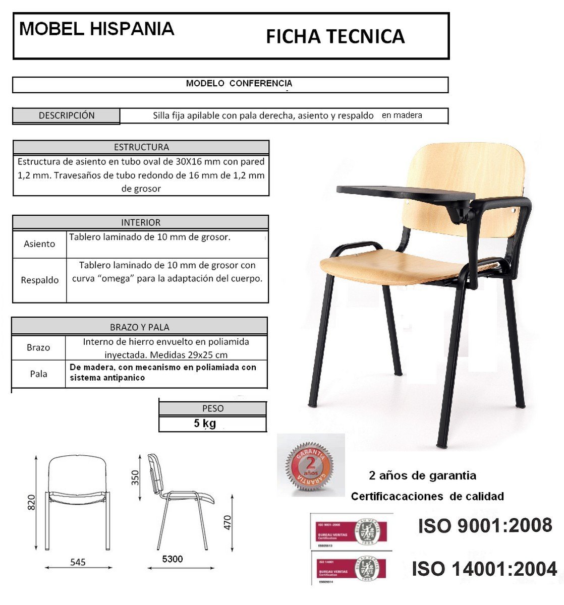 sillas madera pala escritura CONFERENCIA mobel hispania 01 1