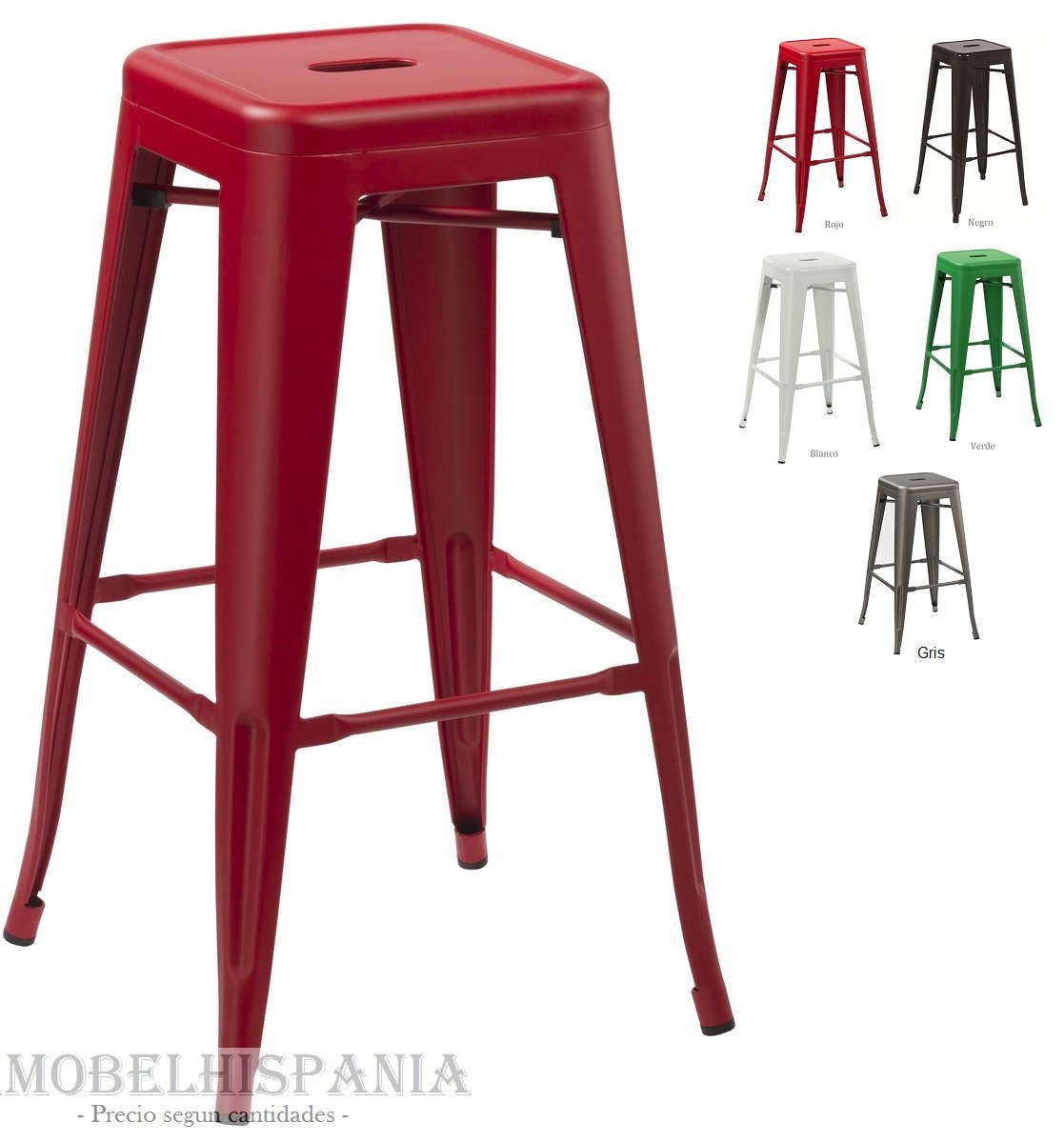 5816R silla industrial metalica roja 05