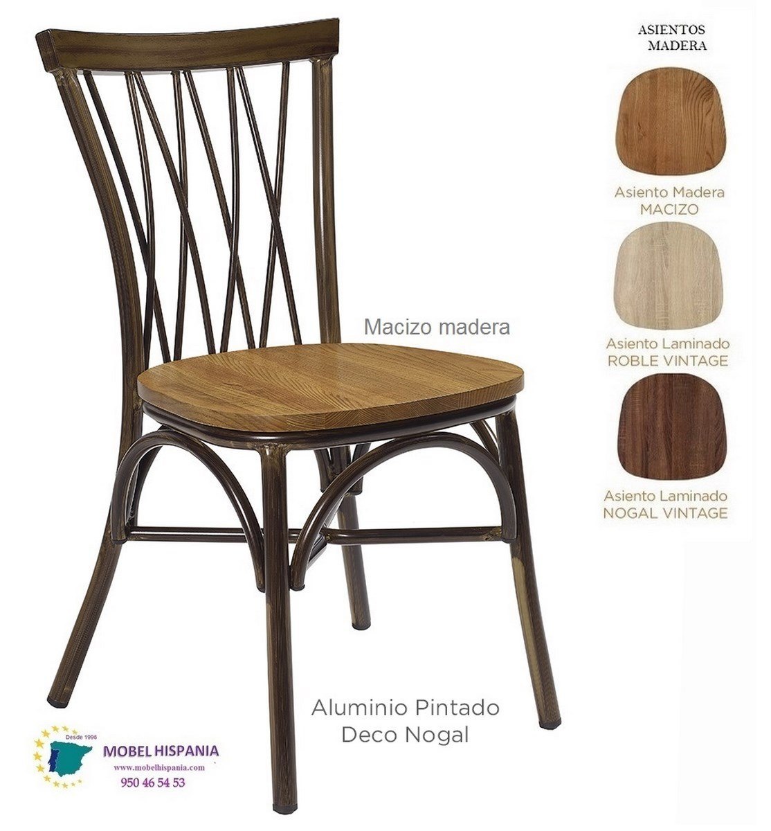 168 silla deco nogal asinto madera macizo 1