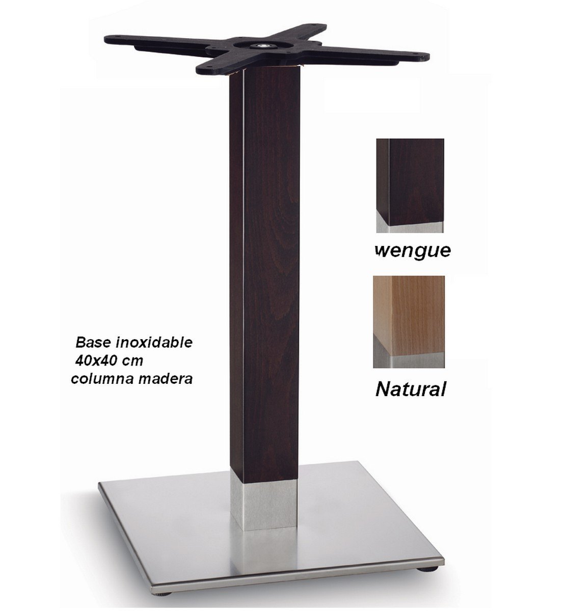 5150 Mesa inoxidable columna madera mobel hispania 01