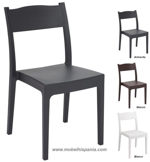 1122 silla apilable marron polipropileno mobel hispania 01 1