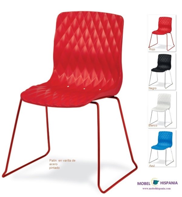 1019 silla patin rojo asiento rojo 3