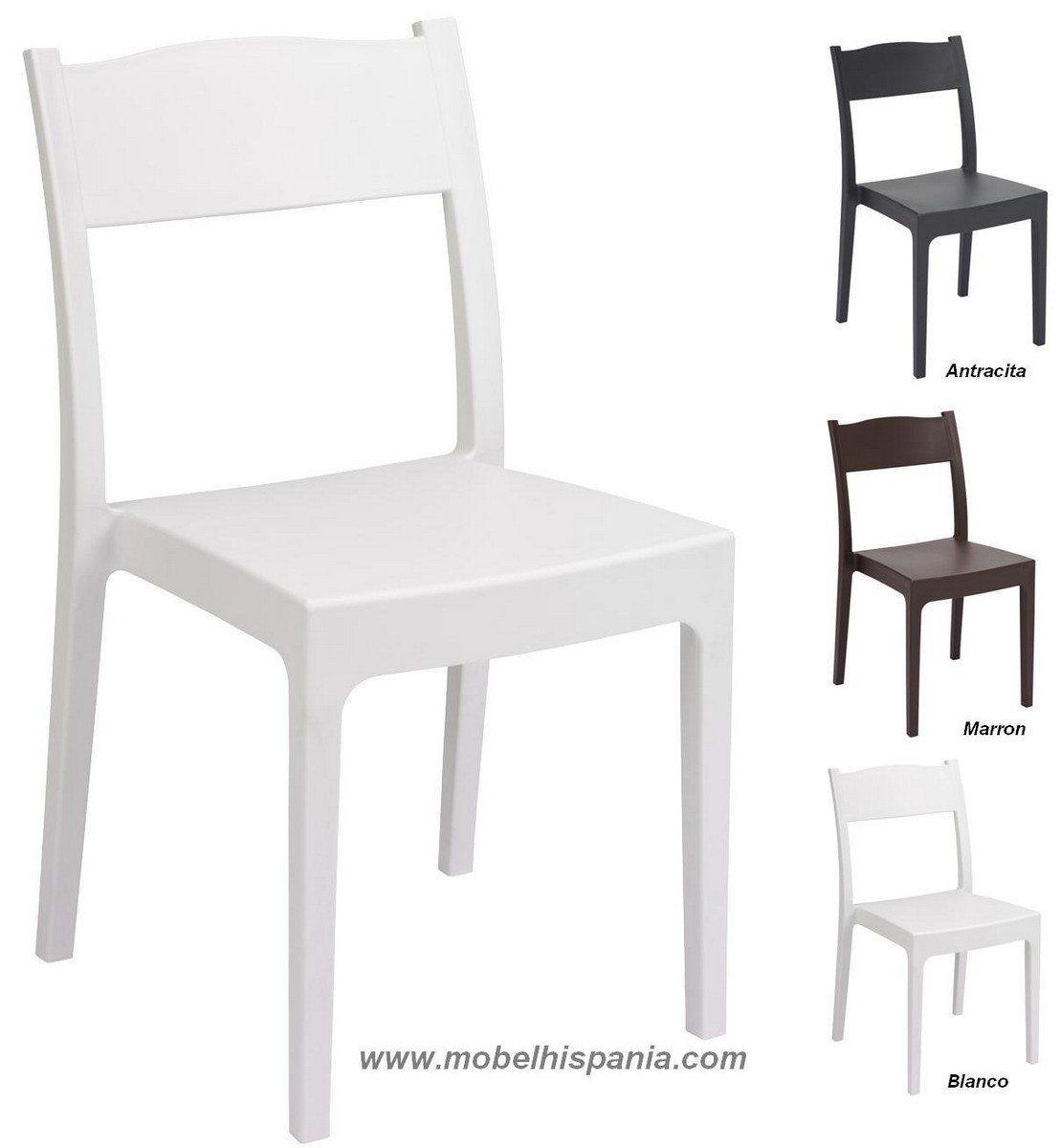 1122 silla apilable blanca polipropileno mobel hispania 1