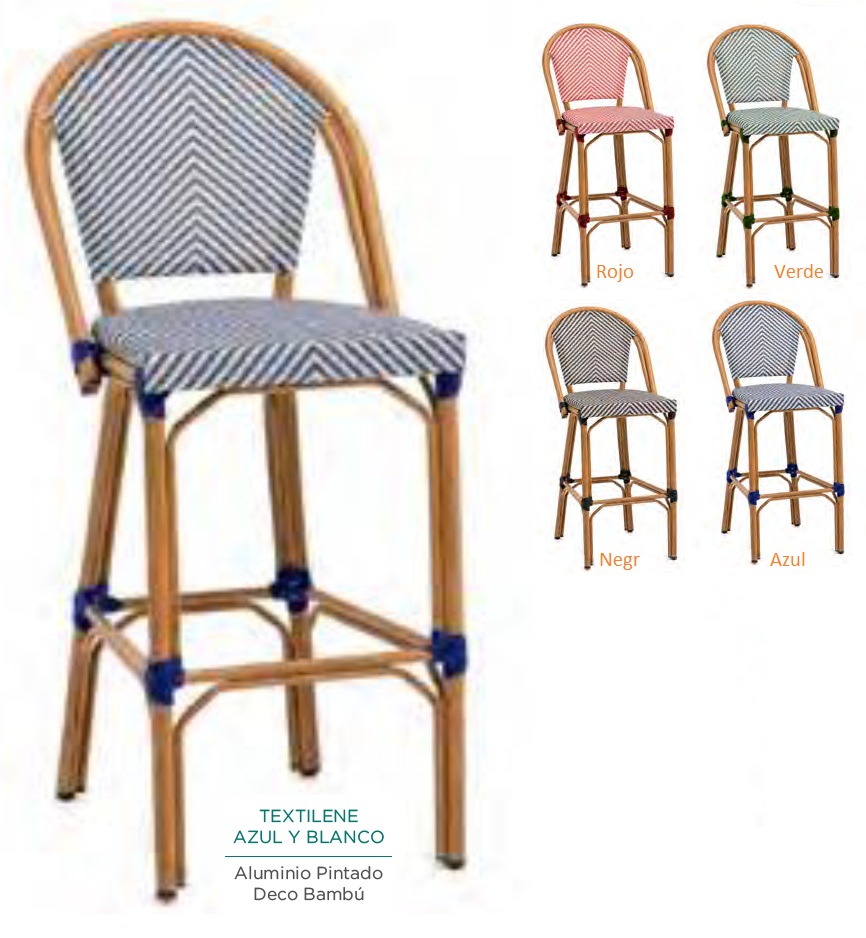 8229 Taburete aluminio bambu textiline negro blanco 01 1