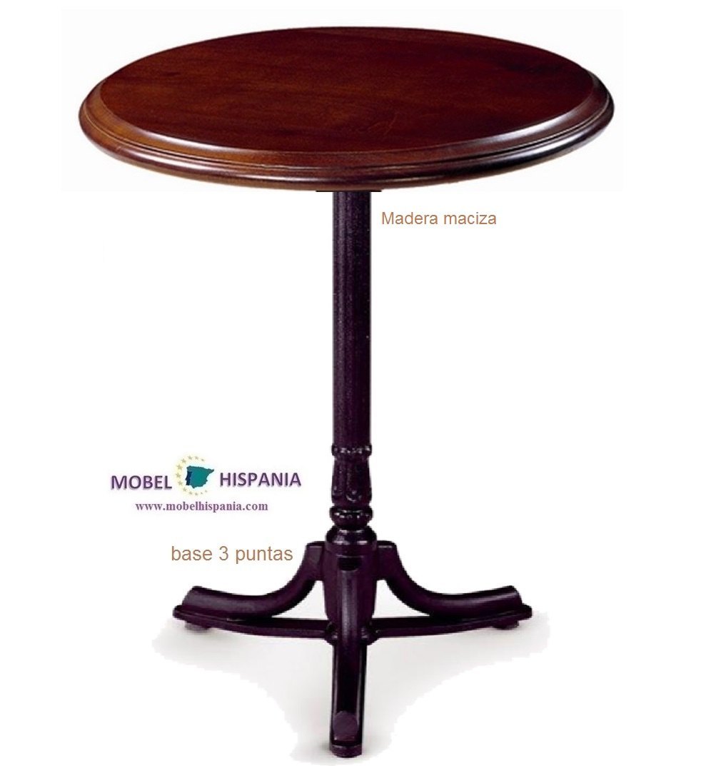 8003 mesa fundicion hierro tapa madera maciza