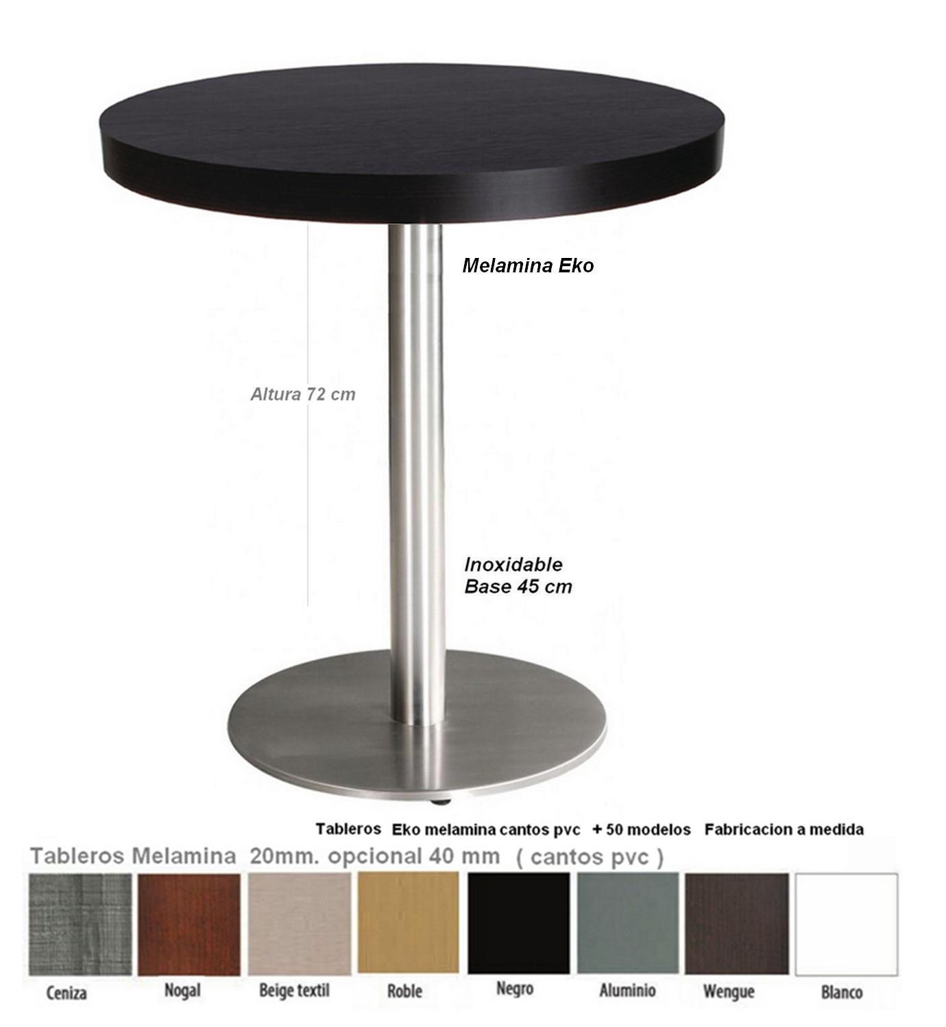 8923_Mesa-pie_central_inoxidable-mobel-hispania 8923 Mesa pie central inoxidable mobel hispania