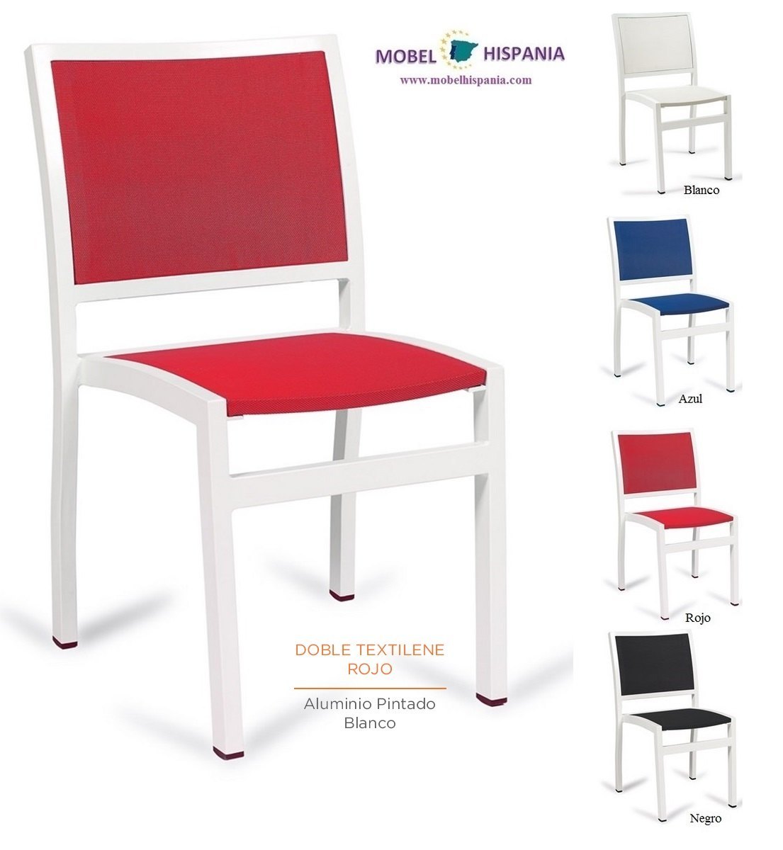 4420 silla blanca aluminio roja 2
