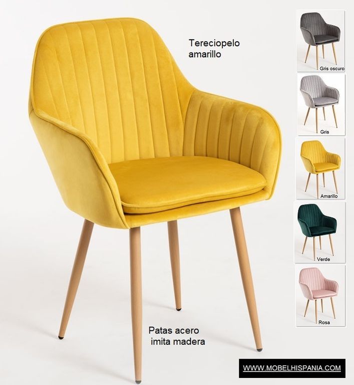 Reby terciopelo amarillo w 1