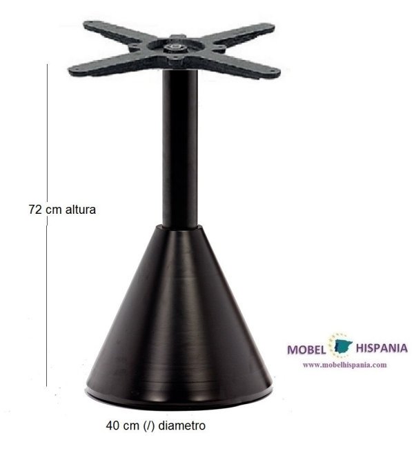 9000 pie metalica negro