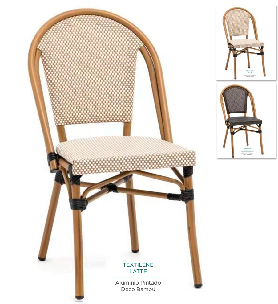 8029-Silla-aluminio-deco-textiline-latte 8029 Silla aluminio deco textiline latte