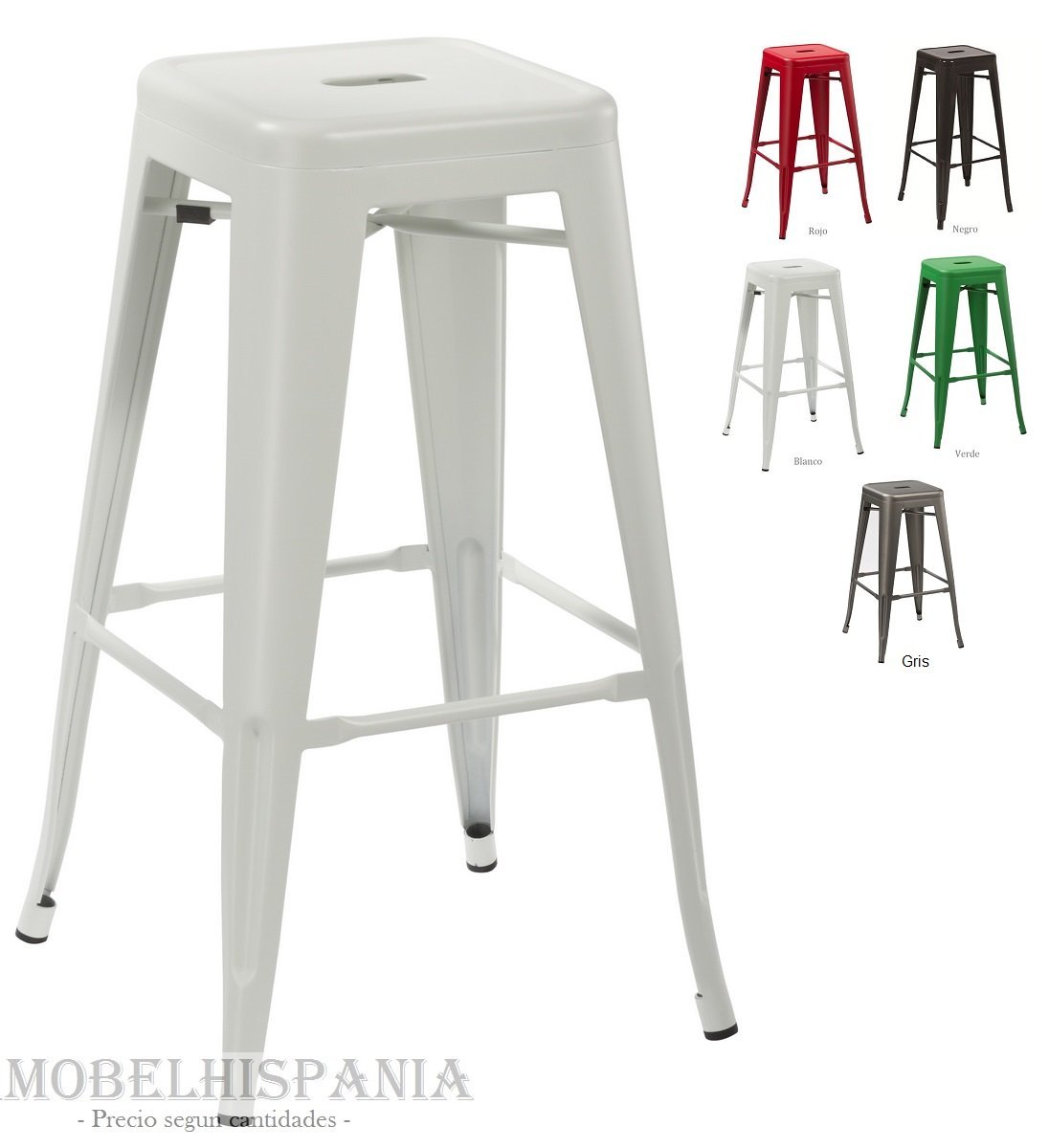 tolix blanca silla vintage metalica 01