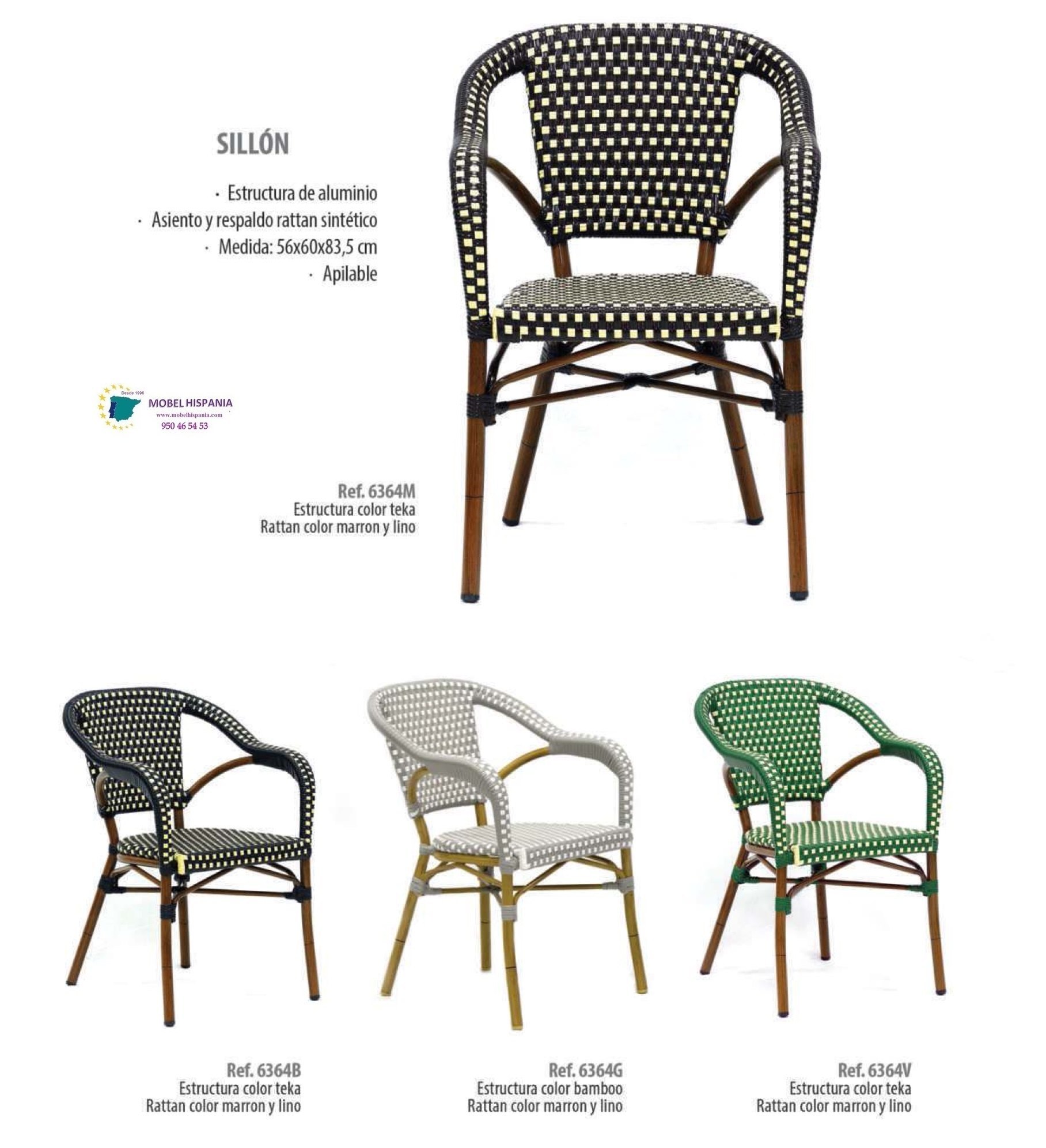 6364 sillon aluminio teka asiento gris blanco 04 2