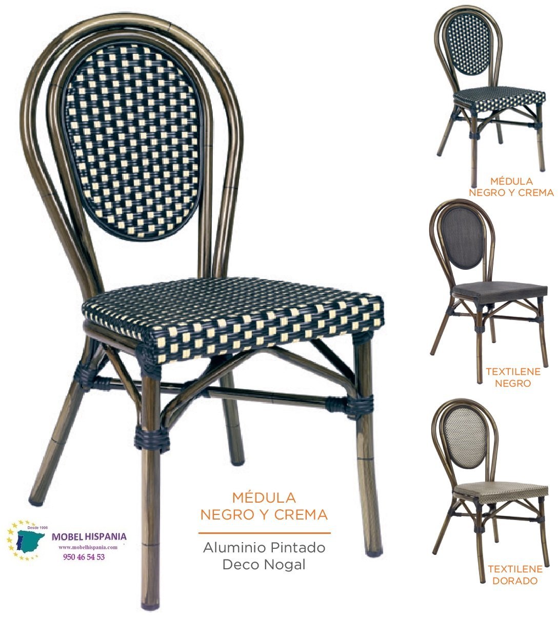 8130 silla aluminio nogal medula negro crema 06 1