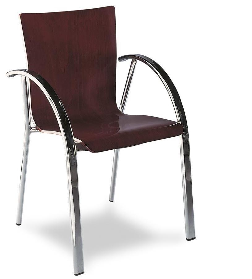 246 sillon cromado madera hosteleria 1
