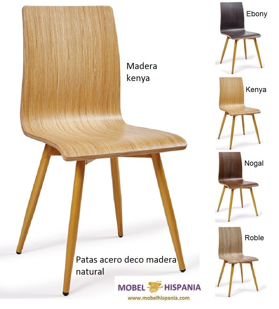 MICHIGAN silla p4 deco madera natural carcasa kenya 1