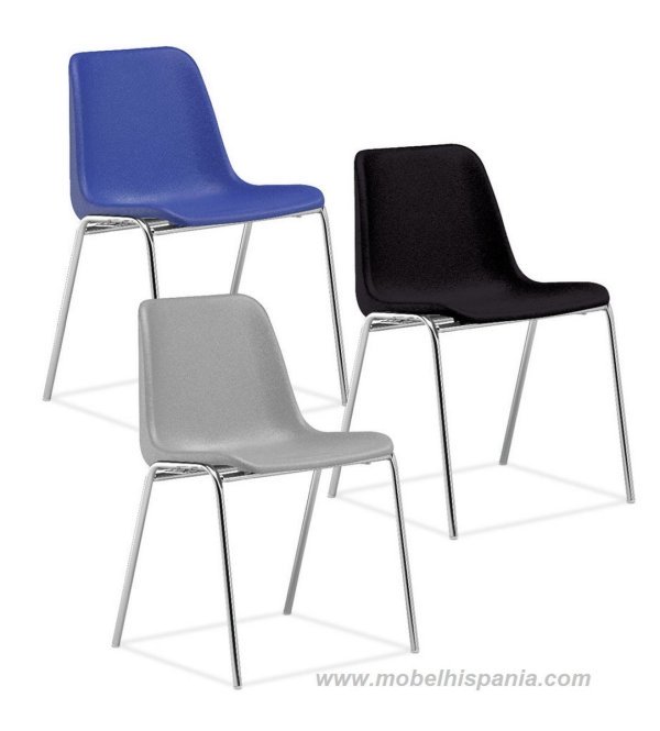 Vicenza silla cromada pvc mobel hispania 1
