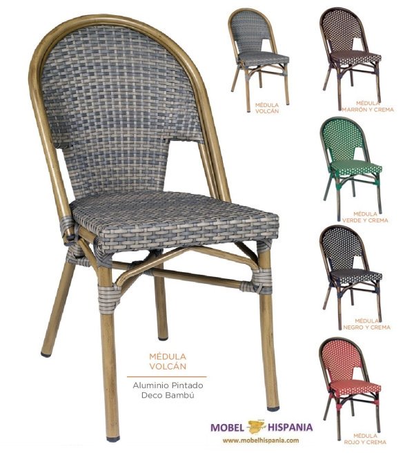 8029 silla aluminio bambu medula verde crema 06