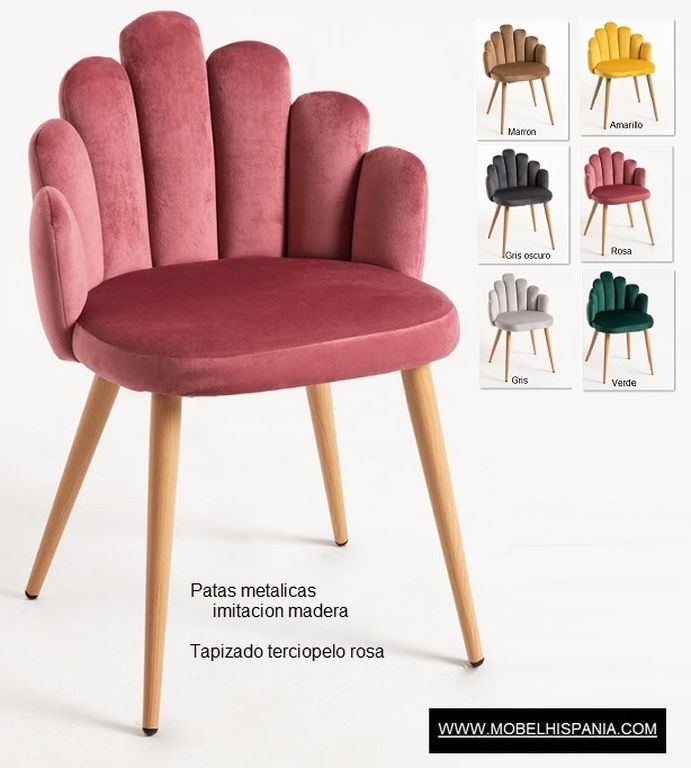 Hanpe Terciopelo rosa w 1