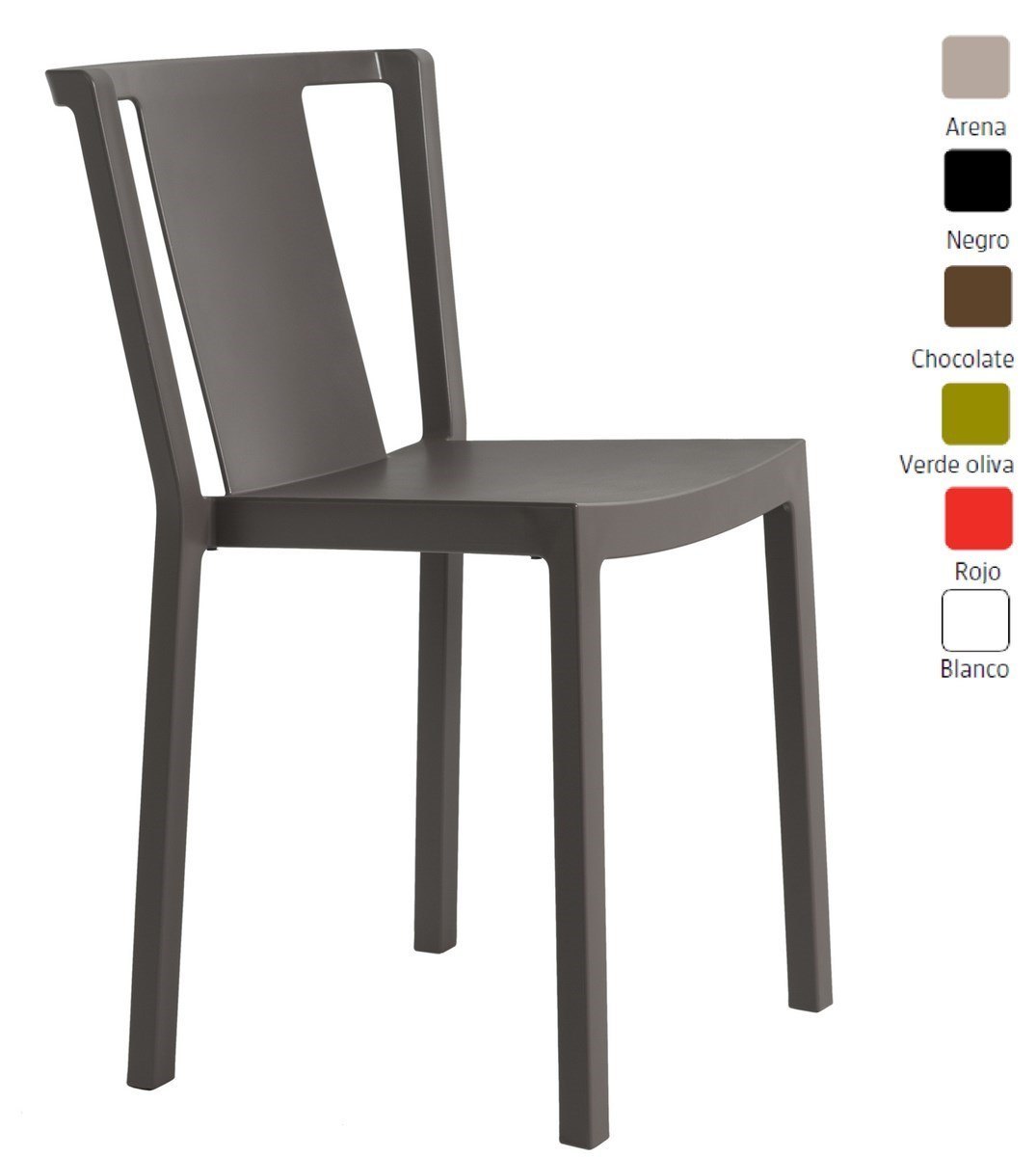 barcino taburete apilable aluminio negro 08