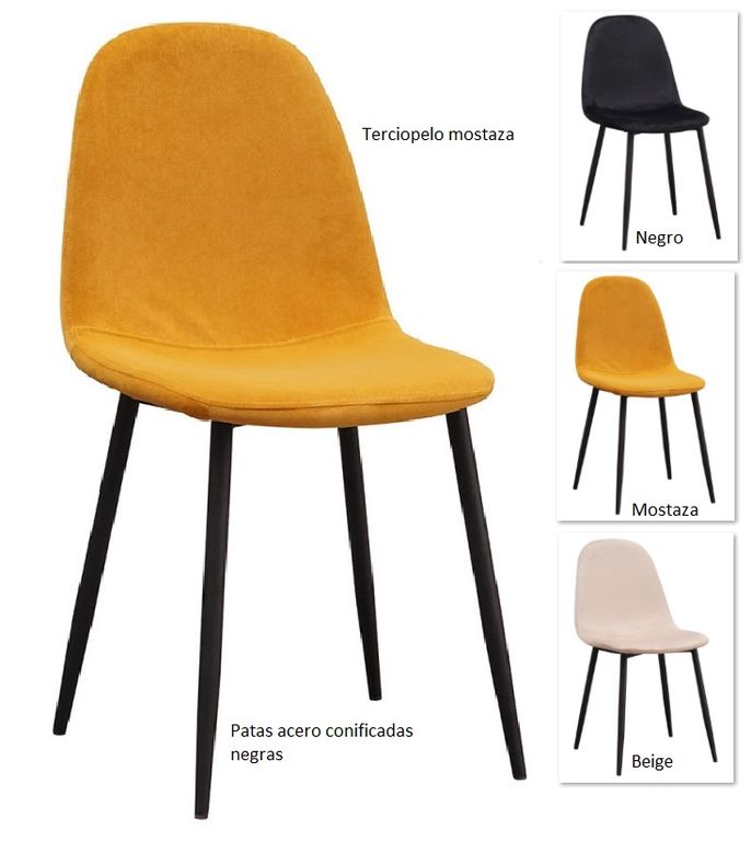 Leo Black Terciopelo mostaza w 1