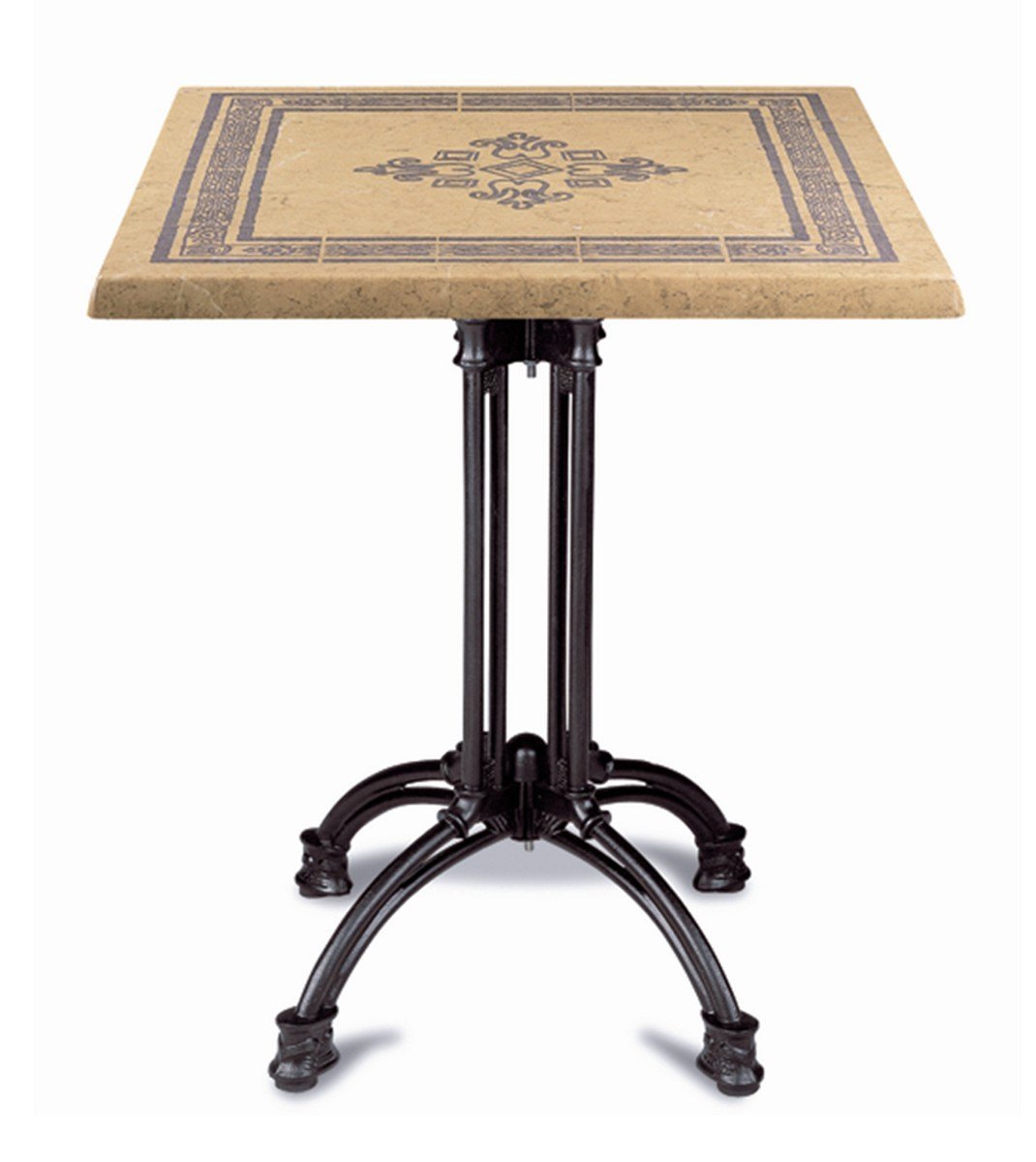 marbella mesa forja hierro cuadrada werzalit