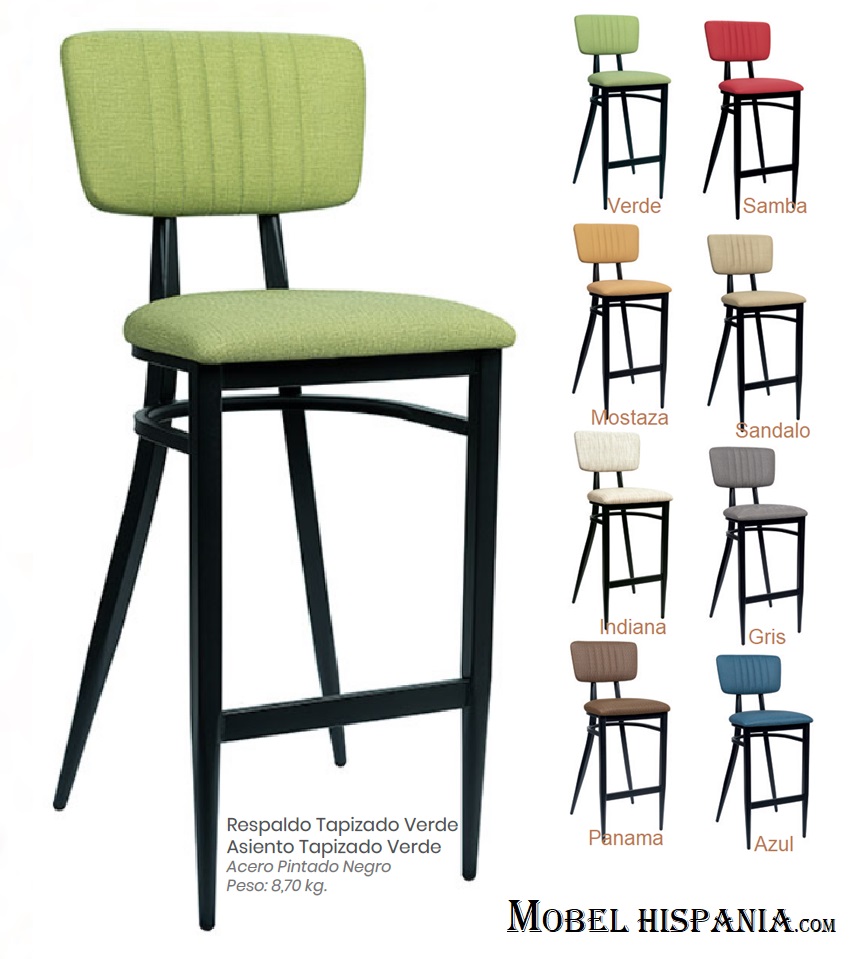 287-taburete-metal-tapizado-verde 287 taburete metal tapizado verde