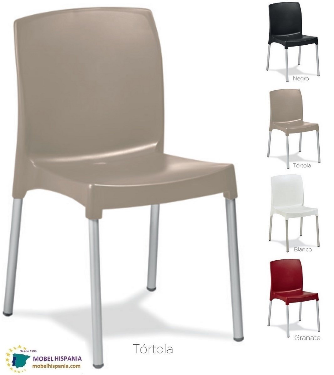 EVENTIS silla aluminio polipropileno blanca 04 5