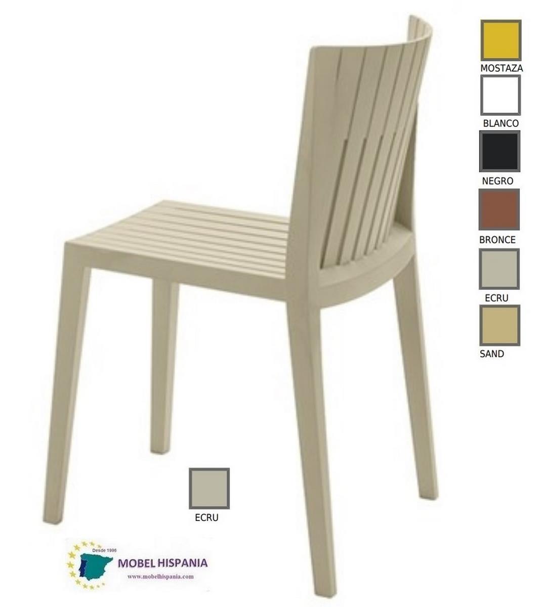 Spritz silla polipropileno ecru 1 2