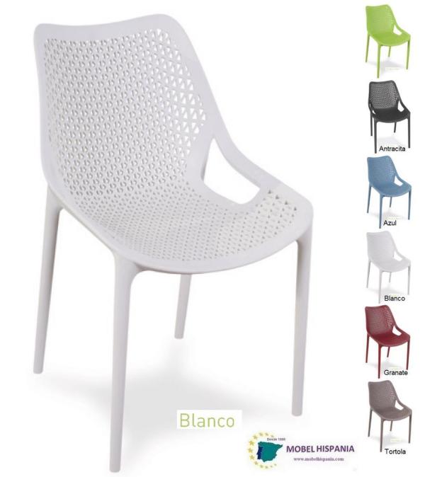 bilros silla polipropileno blanco 2